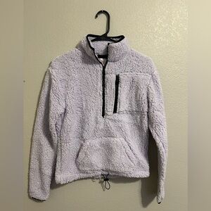 Lavender polyester half zip